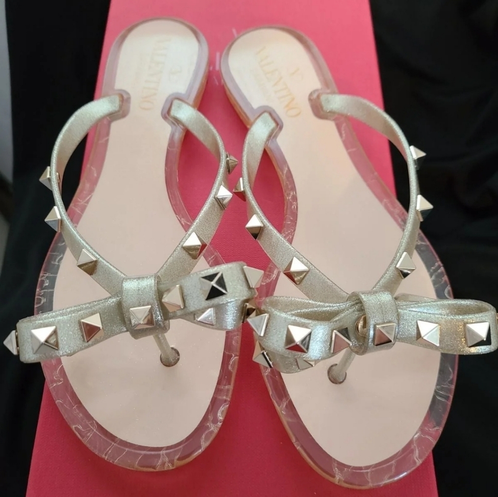 Valentino rockstud sandals flip flops